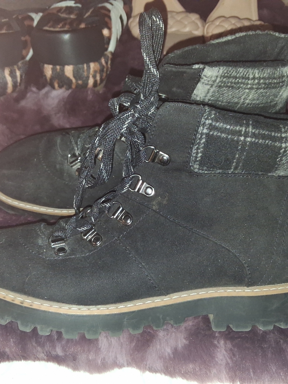 Sonoma Black Lace-Up Ankle Boots